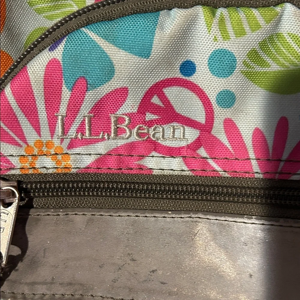 L.L. Bean Multicolor Floral Kids Backpack - Pink, Blue, Orange, Green